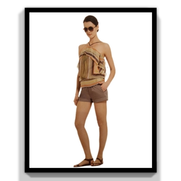 BCBGMaxAzria Silk Layered Open Tie Back Camisole - Picture 7 of 16